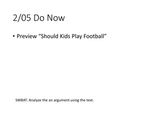 Analyzing Kids' Participation in Football