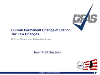 Civilian Permanent Change of Station Tax Law Changes Town Hall Session