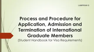 Process and Procedure for International Graduate Members Admission