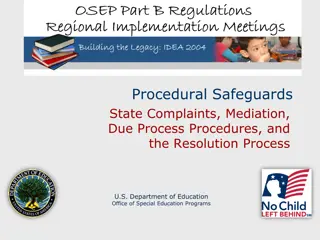 Special Education State Complaint Procedures Overview