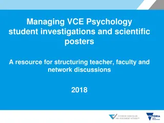 Effective Strategies for Managing VCE Psychology Student Investigations and Scientific Posters