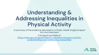 Addressing Inequalities in Physical Activity: Summary of Evidence