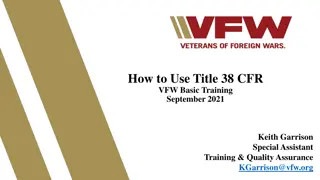 Comprehensive Guide to Understanding Title 38 CFR VFW Basic Training