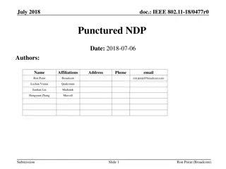 IEEE 802.11-18/0477r0 Punctured NDP Proposal