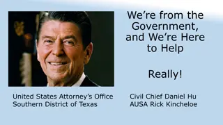 United States Attorney's Office, Southern District of Texas - Helping with Bankruptcy Matters