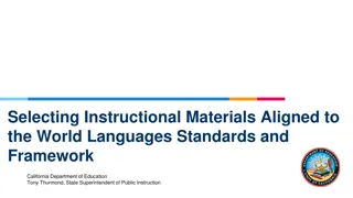 World Languages Instructional Materials Evaluation Framework