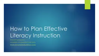 Maximizing Literacy Achievement: Effective Instruction Planning Strategies