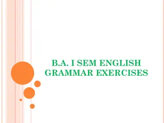 Direct and Indirect Speech in English Grammar Exercises