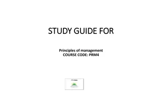 Study Guide for Principles of Management Course at Africa Research University (ARU)