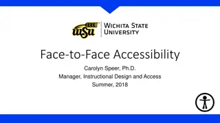 Enhancing Accessibility in Face-to-Face Education