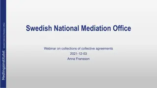 Swedish National Mediation Office Webinar on Collections of Collective Agreements