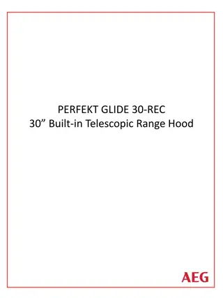 PERFEKT GLIDE 30-REC.30 Built-in Telescopic Range Hood Features and Specifications