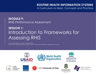 RHIS Performance Assessment Frameworks