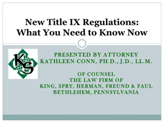 New Title IX Regulations: Key Points Discussed by Attorney Kathleen Conn