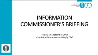 Information Commissioner's Briefing at Royal Hamilton Amateur Dinghy Club