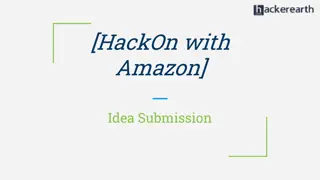 Innovative Solution for HackOn with Amazon Idea Submission