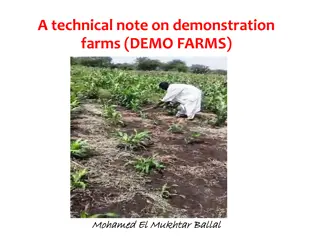 Demonstration Farms and Their Objectives