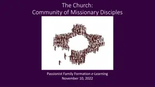 The Church: Community of Missionary Disciples and Passionist Family Formation