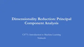 Dimensionality Reduction and Principal Component Analysis