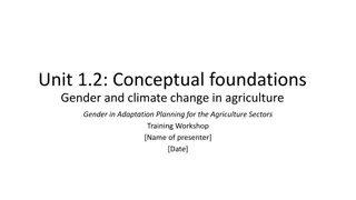 Gender and Climate Change in Agriculture: Impacts and Adaptation Strategies