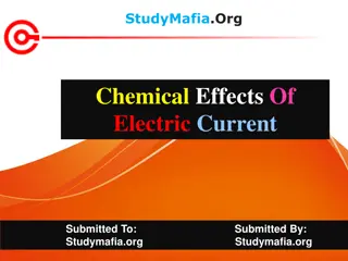 Chemical Effects of Electric Current