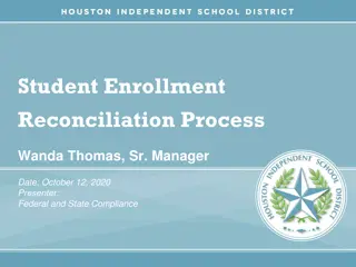 Student Enrollment Reconciliation Process Guidelines