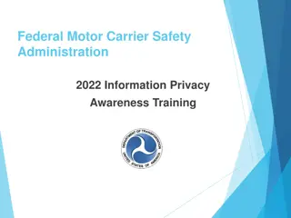 FMCSA Privacy Awareness Training Overview for 2022