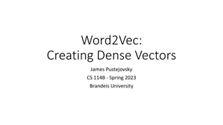 Understanding Word2Vec: Creating Dense Vectors for Neural Networks