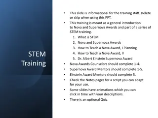 Introduction to STEM Training for Nova and Supernova Awards