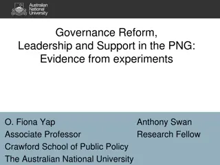 Governance Reform and Leadership Support in PNG: Insights from Experiments