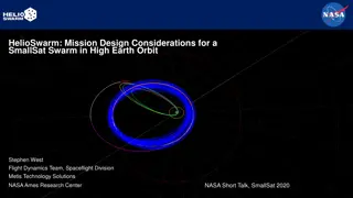 Mission Design Considerations for a SmallSat Swarm in High Earth Orbit