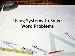 Solving Word Problems Using Systems of Equations