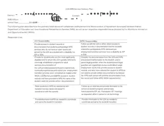 Collaborative Plan for Pre-Employment Transition Services between LEA and IVRS