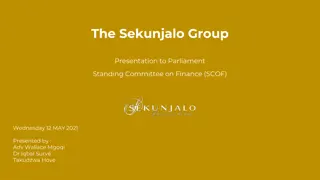 Review of The Sekunjalo Group Presentation to Parliament Standing Committee on Finance