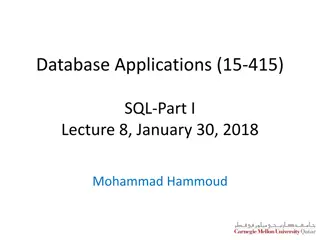 SQL: Major Aspects and Functionality in Database Applications