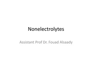 Nonelectrolytes in Solutions