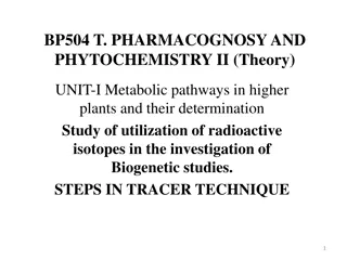 Exploring Radio Tracer Techniques in Pharmacognosy and Phytochemistry II