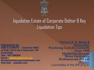 Liquidation Estate and Key Asset Components