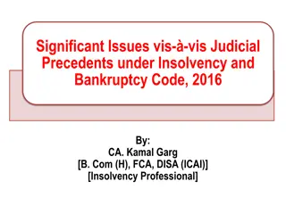 Key Judicial Precedents on Insolvency and Bankruptcy Code, 2016