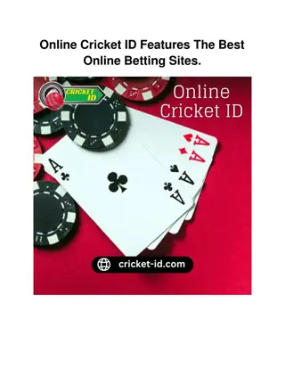 Online Cricket ID Features The Best Online Betting Sites