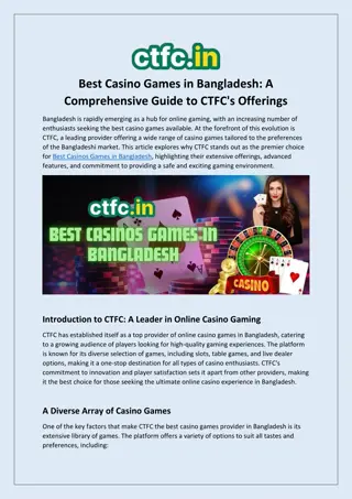 Best Casinos Games in Bangladesh