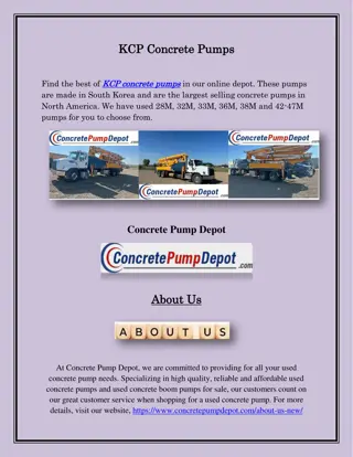 KCP Concrete Pumps, concretepumpdepot