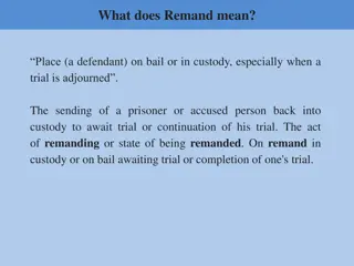 Remand and Detention in Legal Contexts