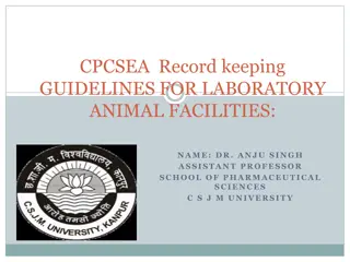 Guidelines for Recording Keeping in Laboratory Animal Facilities