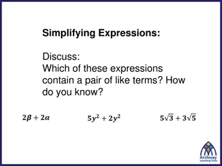 Simplifying Expressions by Identifying Like Terms