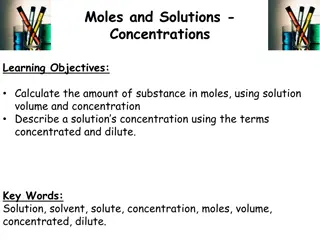 Concentration in Solutions