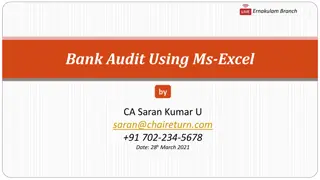 Bank Audit Using Ms-Excel: A Comprehensive Guide by CA Saran Kumar