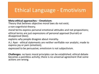 Emotivism in Ethical Philosophy