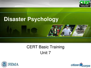 Understanding Disaster Psychology and Rescuer Well-Being