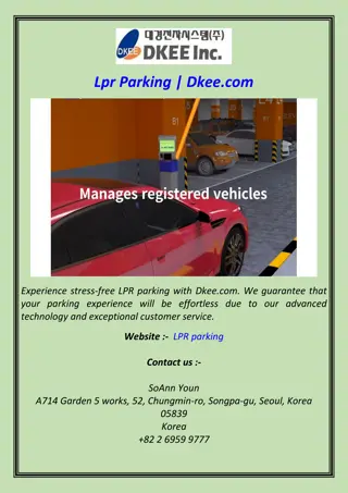 Experience stress-free LPR parking with Dkee.com. We guarantee that your parking